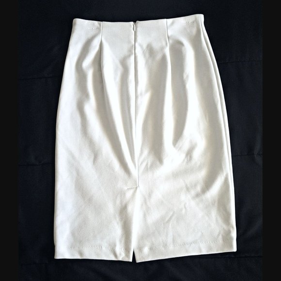 Premise White Pencil Skirt with Back Slit Size 4 - Picture 1 of 15